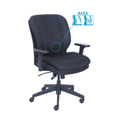 SertaPedic® Cosset Ergonomic Task Chair, Supports Up to 275 lb, 19.5" to 22.5" Seat Height, Black