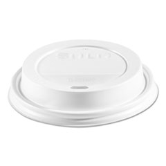 SOLO® Traveler Cappuccino Style Dome Lid, Polypropylene, Fits 10 oz to 24 oz Hot Cups, White, 1,000/Carton