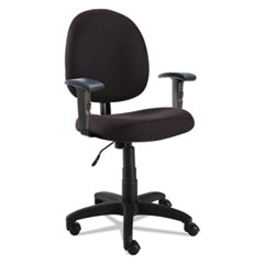Alera® Alera Essentia Series Swivel Task Chair with Adjustable Arms, Supports Up to 275 lb, 17.71" to 22.44" Seat Height, Black