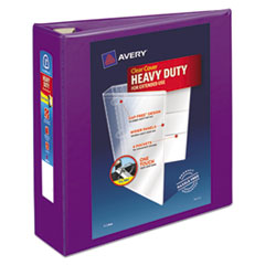 Avery® Heavy-Duty View Binder w/Locking EZD Rings, 3" Cap, Purple