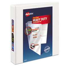 Avery® Heavy-Duty View Binder w/Locking 1-Touch EZD Rings, 1 1/2" Cap, White
