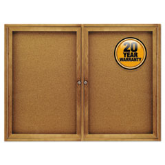 Quartet® Enclosed Indoor Cork Bulletin Board with Hinged Doors