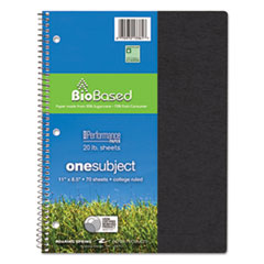 Roaring Spring® Environotes BioBased Notebook, 1 Subject, Medium/College Rule, Randomly Assorted Earthtone Covers, 11 x 8.5, 70 Sheets