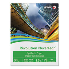 xerox™ Revolution NeverTear, 5 mil, 8.5 x 11, Smooth White, 500/Ream