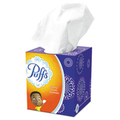 Puffs® Facial Tissue, 2-Ply, White, 64 Sheets/Box