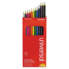 Universal™ Woodcase Colored Pencils, 3 mm, 24 Assorted Colors, 24 per pack