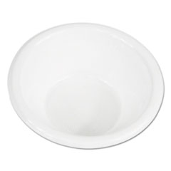 Boardwalk® Hi-Impact Plastic Dinnerware, Bowl, 5 to 6 oz, White, 1,000/Carton