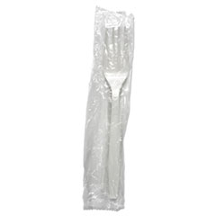 Boardwalk® Heavyweight Wrapped Polypropylene Cutlery, Fork, White, 1,000/Carton