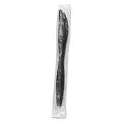 Boardwalk® Heavyweight Wrapped Polypropylene Cutlery, Knife, Black, 1,000/Carton