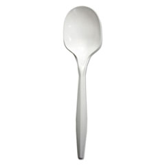 Boardwalk® Mediumweight Polypropylene Cutlery, Soup Spoon, White, 1000/Carton
