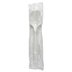 Boardwalk® Mediumweight Wrapped Polypropylene Cutlery, Soup Spoon, White, 1,000/Carton