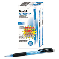 Pentel® Champ Mechanical Pencil, 0.7 mm, Blue Barrel, 24/Pack