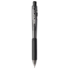 Pentel® WOW! Ballpoint Pen, Retractable, Medium 1 mm, Black Ink, Black Barrel, Dozen