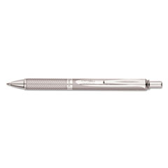 EnerGel Alloy RT Retractable Liquid Gel Pen, .7mm, Chrome Barrel, Black Ink