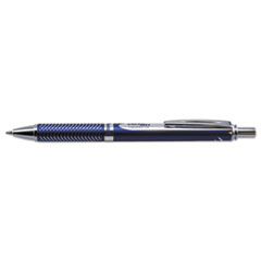 EnerGel Alloy RT Retractable Liquid Gel Pen, .7mm, Chrome Barrel, Black Ink