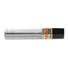 Pentel® Super Hi-Polymer Lead Refills, .5mm, B, Black, 12 Leads/Tube