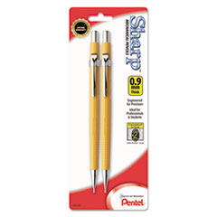 Pentel® Sharp Mechanical Drafting Pencil, 0.9 mm, Yellow Barrel, 2/Pack