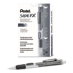 Pentel® Side FX Mechanical Pencil, 0.5 mm, Dark Gray Barrel