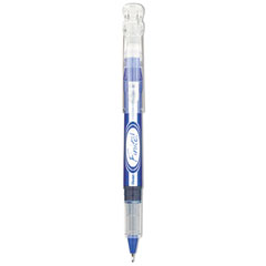 Pentel® Finito! Porous Point Pen, Stick, Extra-Fine 0.4 mm, Blue Ink, Blue/Silver Barrel