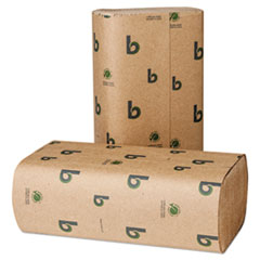 Boardwalk® Boardwalk Green Multifold Towels, 9.13 x 9.5, Natural, 250/Pack, 16 Packs/Carton