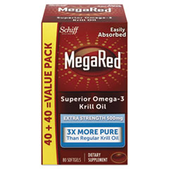 MegaRed® Extra Strength Omega-3 Krill Oil Softgel, 80 Softgels
