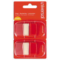 Universal® Page Flags, Red, 50 Flags/Dispenser, 2 Dispensers/Pack