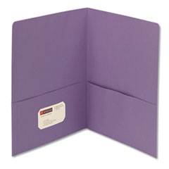 Smead™ Two-Pocket Folder, Textured Paper, 100-Sheet Capacity, 11 x 8.5, Lavender, 25/Box