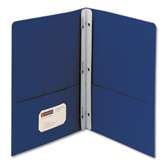 Smead™ 2-Pocket Folder with Tang Fastener, 0.5" Capacity, 11 x 8.5, Dark Blue, 25/Box
