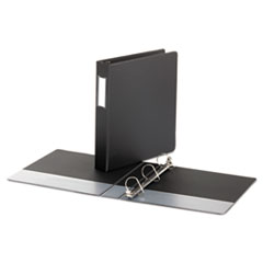 Universal® Deluxe Non-View D-Ring Binder with Label Holder, 3 Rings, 1.5" Capacity, 11 x 8.5, Black