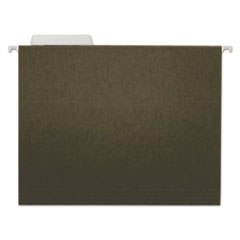 Universal® Hanging File Folders, Letter Size, 1/3-Cut Tabs, Standard Green, 25/Box