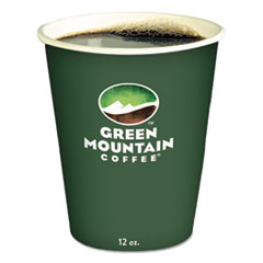 Green Mountain Coffee® Paper Hot Cups, 12 oz, Green Mountain Design, Multicolor, 1,000/Carton