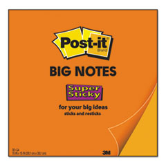 Big Notes, 15 x 15, Neon Orange, 30 Sheets MMMBN15