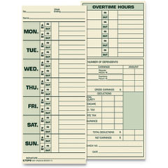 Time Card For Pyramid Model 331-10, Weekly, Two-Sided, 3