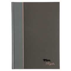 TOPS™ Royale Casebound Business Notebooks, 1-Subject, Medium/College Rule, Black/Gray Cover, (96) 8.25 x 5.88 Sheets
