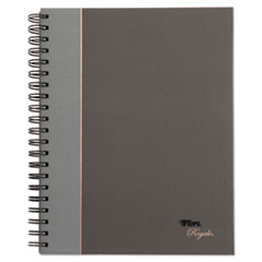TOPS™ Royale Wirebound Business Notebooks, 1-Subject, Medium/College Rule, Black/Gray Cover, (96) 8.25 x 5.88 Sheets
