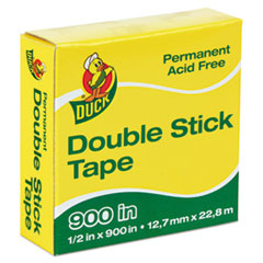 Duck® Permanent Double-Stick Tape, 1" Core, 0.5" x 75 ft, Clear