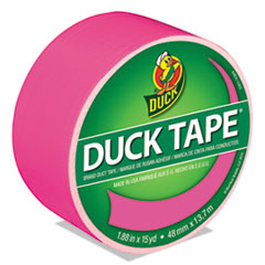 Duck® Colored Duct Tape, 3" Core, 1.88" x 15 yds, Neon Pink