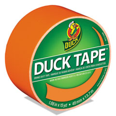 Duck® Colored Duct Tape, 3" Core, 1.88" x 15 yds, Neon Orange