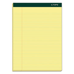 TOPS™ Double Docket Ruled Pads, Narrow Rule, 100 Canary-Yellow 8.5 x 11.75 Sheets, 6/Pack