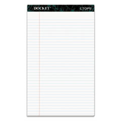TOPS™ Docket Ruled Perforated Pads, Wide/Legal Rule, 50 White 8.5 x 14 Sheets, 12/Pack