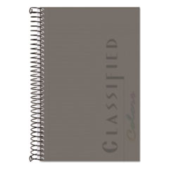 TOPS™ Color Notebooks, 1-Subject, Narrow Rule, Graphite Cover, (100) 8.5 x 5.5 White Sheets