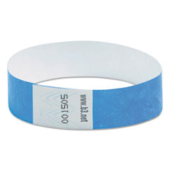 SICURIX® Security Wristbands, Sequentially Numbered, 10" x 0.75", Blue, 100/Pack