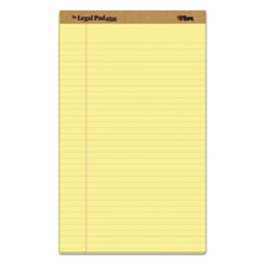 TOPS™ "The Legal Pad" Plus Ruled Perforated Pads with 40 pt. Back, Wide/Legal Rule, 50 Canary-Yellow 8.5 x 14 Sheets, Dozen