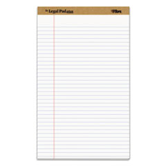 TOPS™ "The Legal Pad" Plus Ruled Perforated Pads with 40 pt. Back, Wide/Legal Rule, 50 White 8.5 x 14 Sheets, Dozen