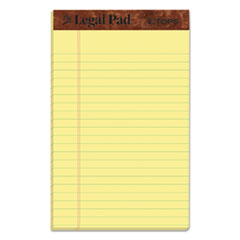 TOPS™ "The Legal Pad" Ruled Perforated Pads, Narrow Rule, 50 Canary-Yellow 5 x 8 Sheets, Dozen