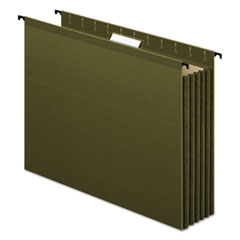Pendaflex® SureHook Hanging Pocket File, Letter Size, 1/5-Cut Tabs, Standard Green, 4/Pack