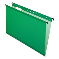 Pendaflex® SureHook Hanging Folders, Legal Size, 1/5-Cut Tabs, Bright Green, 20/Box