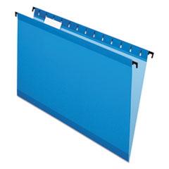Pendaflex® SureHook Hanging Folders, Legal Size, 1/5-Cut Tabs, Blue, 20/Box
