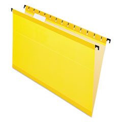 Pendaflex® SureHook Hanging Folders, Legal Size, 1/5-Cut Tabs, Yellow, 20/Box