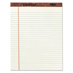 TOPS™ "The Legal Pad" Ruled Perforated Pads, Wide/Legal Rule, 50 Green-Tint 8.5 x 11.75 Sheets, Dozen